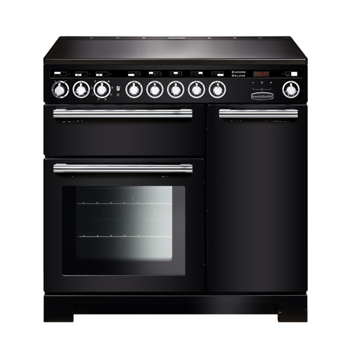 117300 ENCORE Deluxe 110cm Induction Range Cooker, Black/Chrome Trim