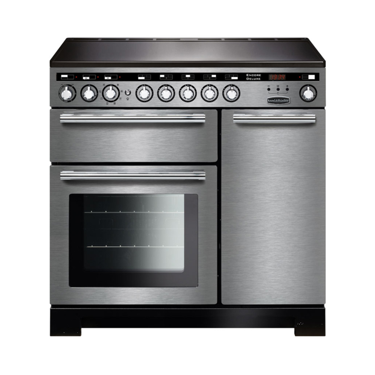 117330 ENCORE Deluxe 110cm Induction Range Cooker, Stainless Steel/Chrome Trim