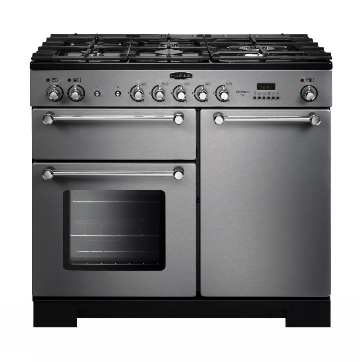 111930 KITCHENER 100cm Gas Range Cooker, Stainless Steel/Chrome Trim