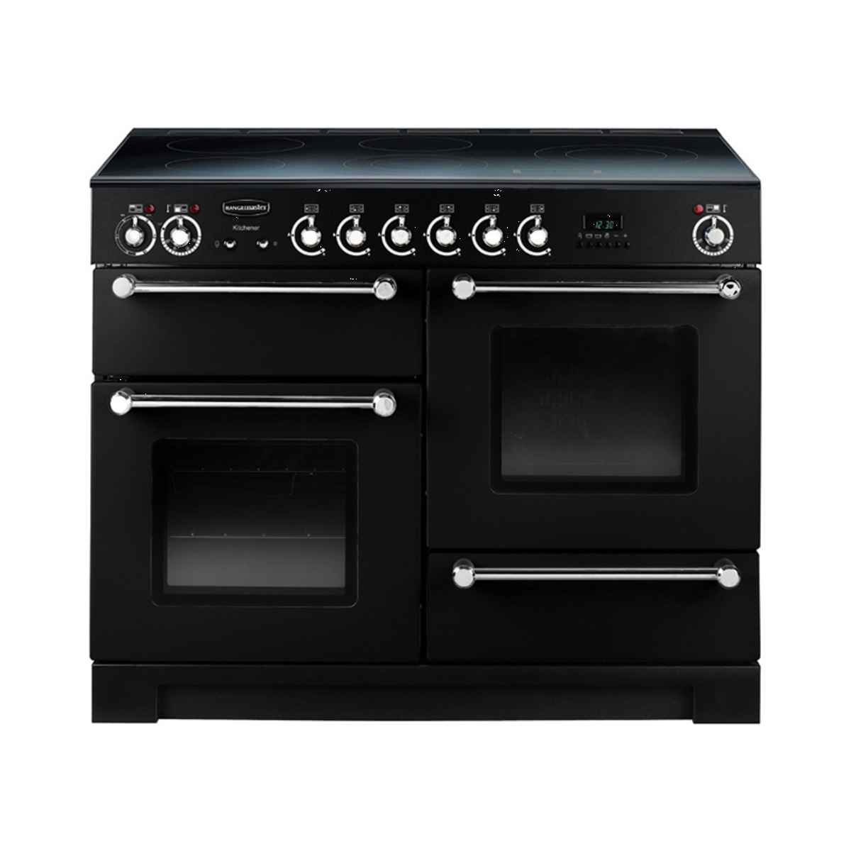 78860 KITCHENER 110cm Ceramic Range Cooker, Black/Chrome Trim