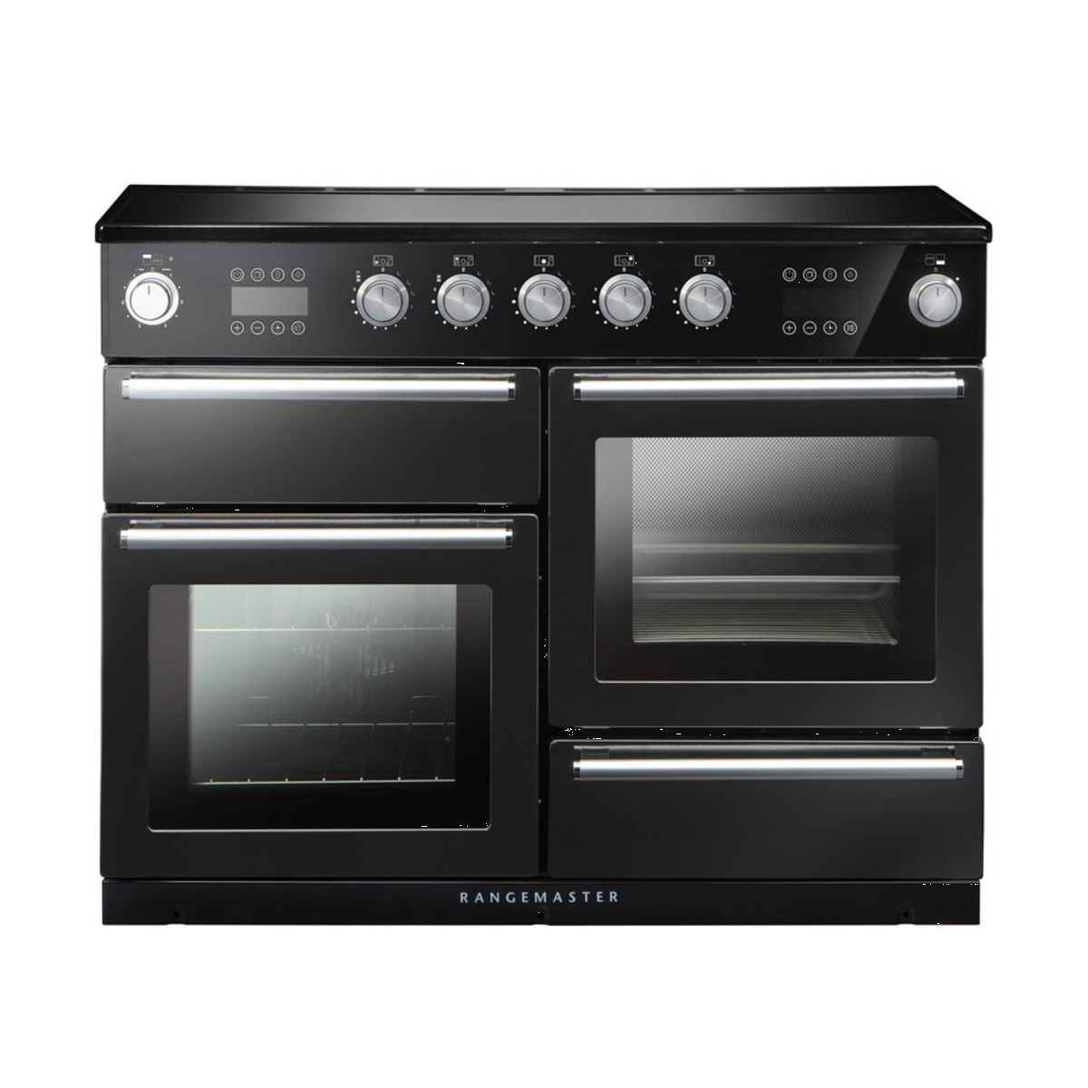 125600 NEXUS Steam 110cm Induction Range Cooker, Charcaol Black/Chrome Trim
