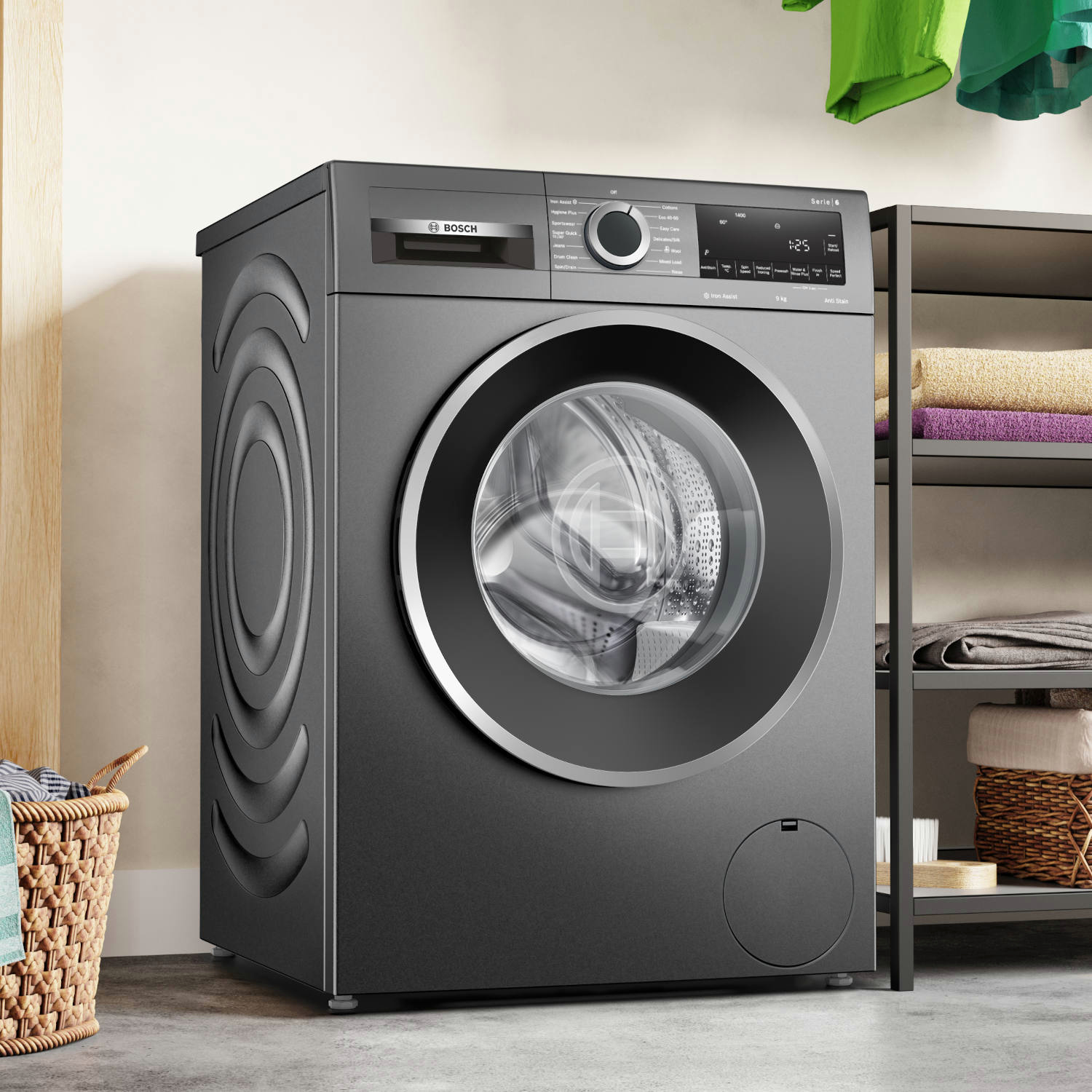 9kg 1400 Spin Washing Machine - Graphite