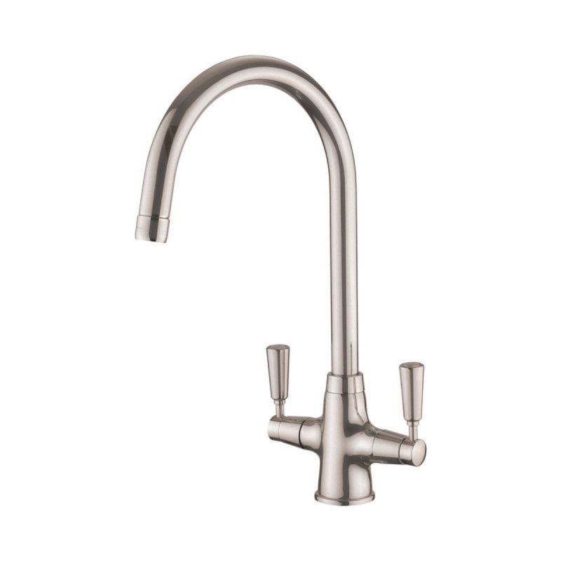Aquaclassic 2 Dual Lever Monobloc Tap, Brushed finish