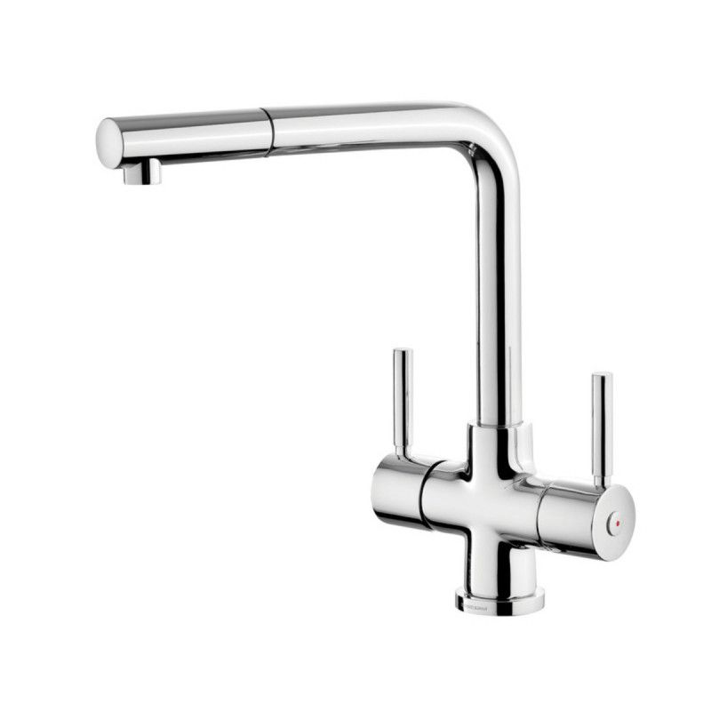 Aquadisc 5 Dual Lever Pull Out Tap, Chrome finish