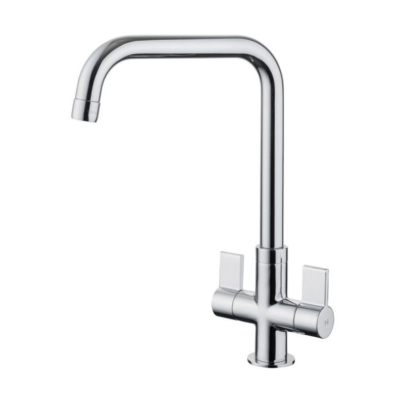 Aquaquad Dual Lever Monobloc Tap, Chrome finish