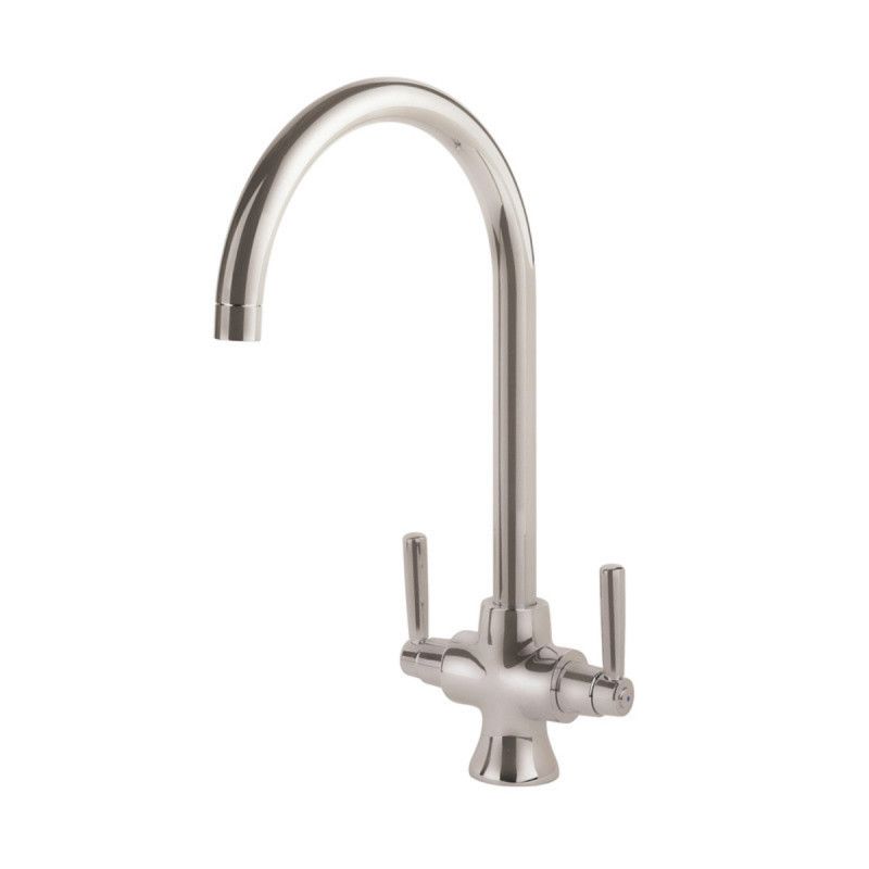 Cruciform Dual Lever Monobloc Tap, Brushed finish