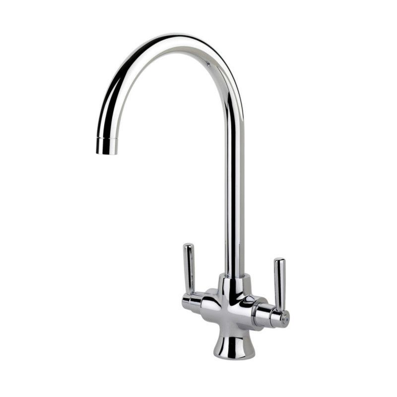 Cruciform Dual Lever Monobloc Tap, Chrome finish