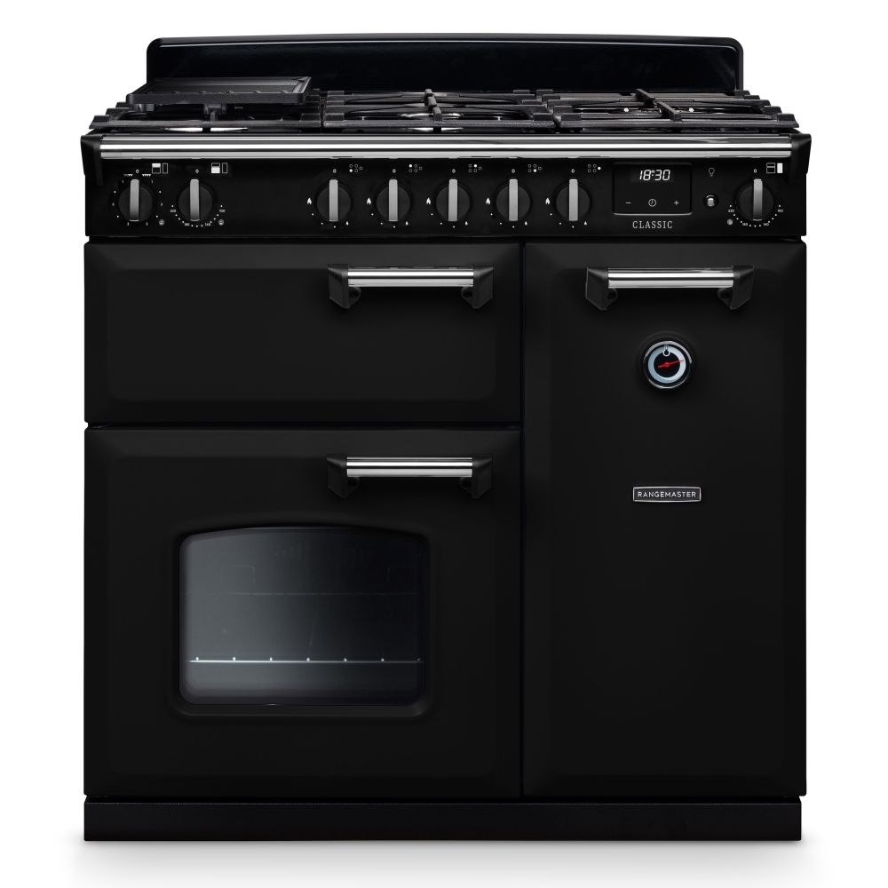 Classic 90cm Dual Fuel Cooker Black Chrome