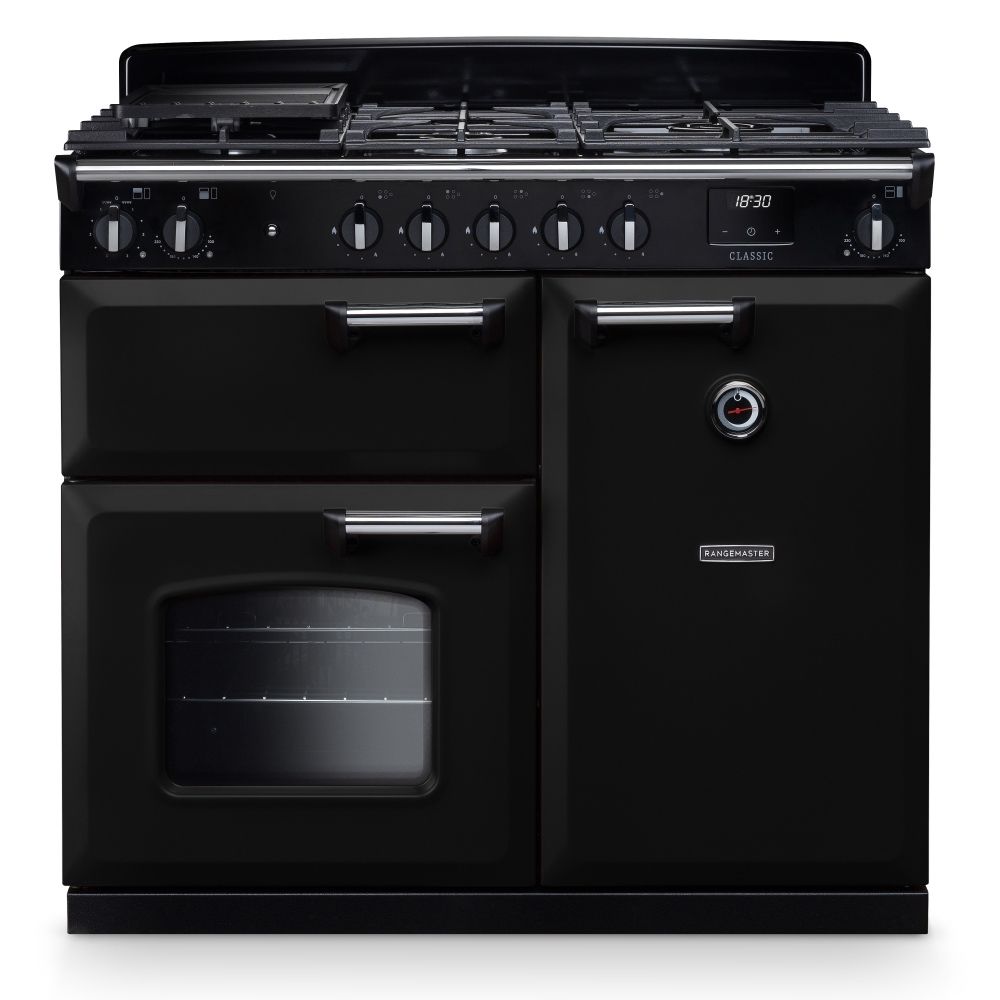 Classic 100cm Dual Fuel Cooker Black Chrome