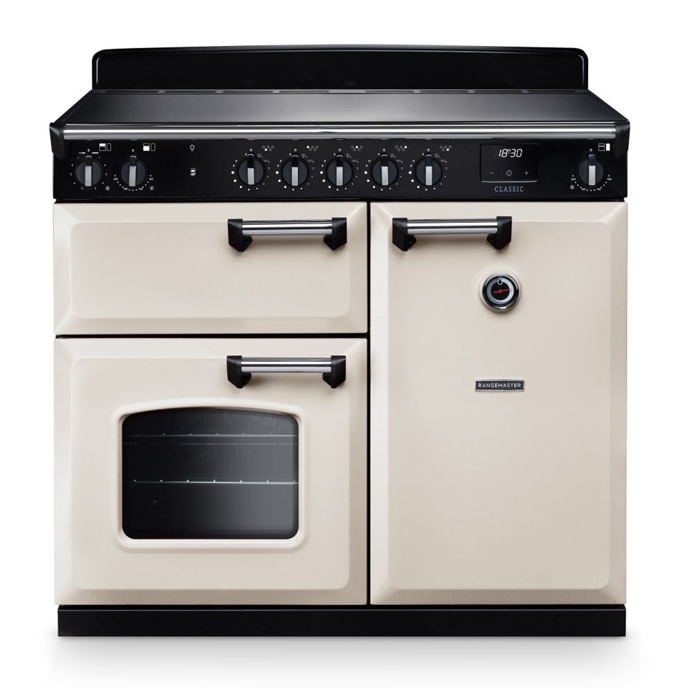 Classic 100cm Induction Cooker Pale Cream Chrome