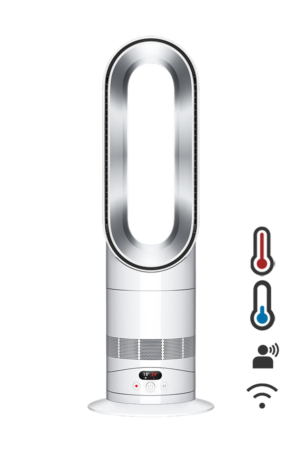 330HF1 Hot+Cool Remote Link Pre-heat heater and Cooling Fan – White/Nickel