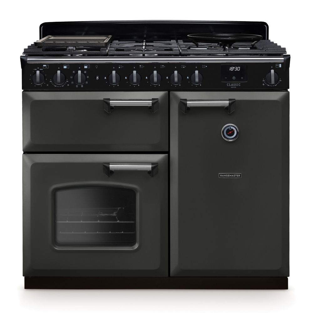 Classic Deluxe 100cm Dual Fuel Slate Chrome