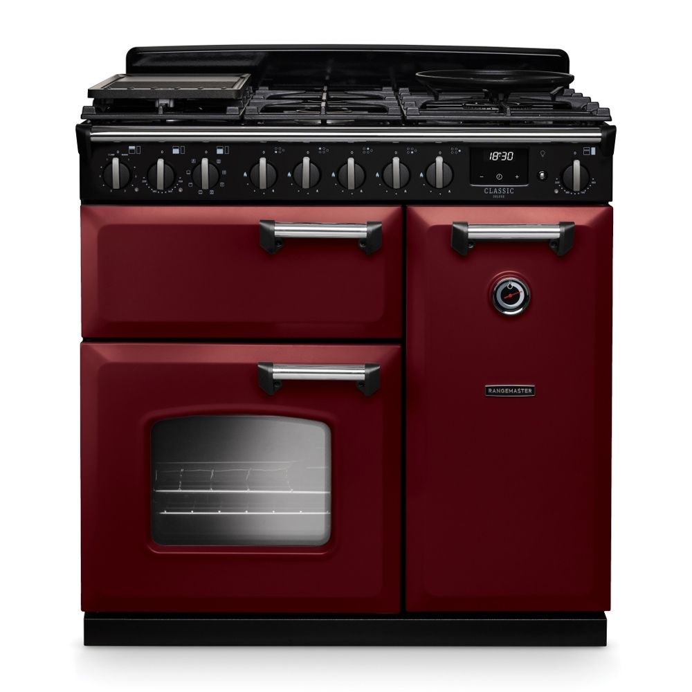 Classic Deluxe 90cm Dual Fuel Bordeaux Chrome