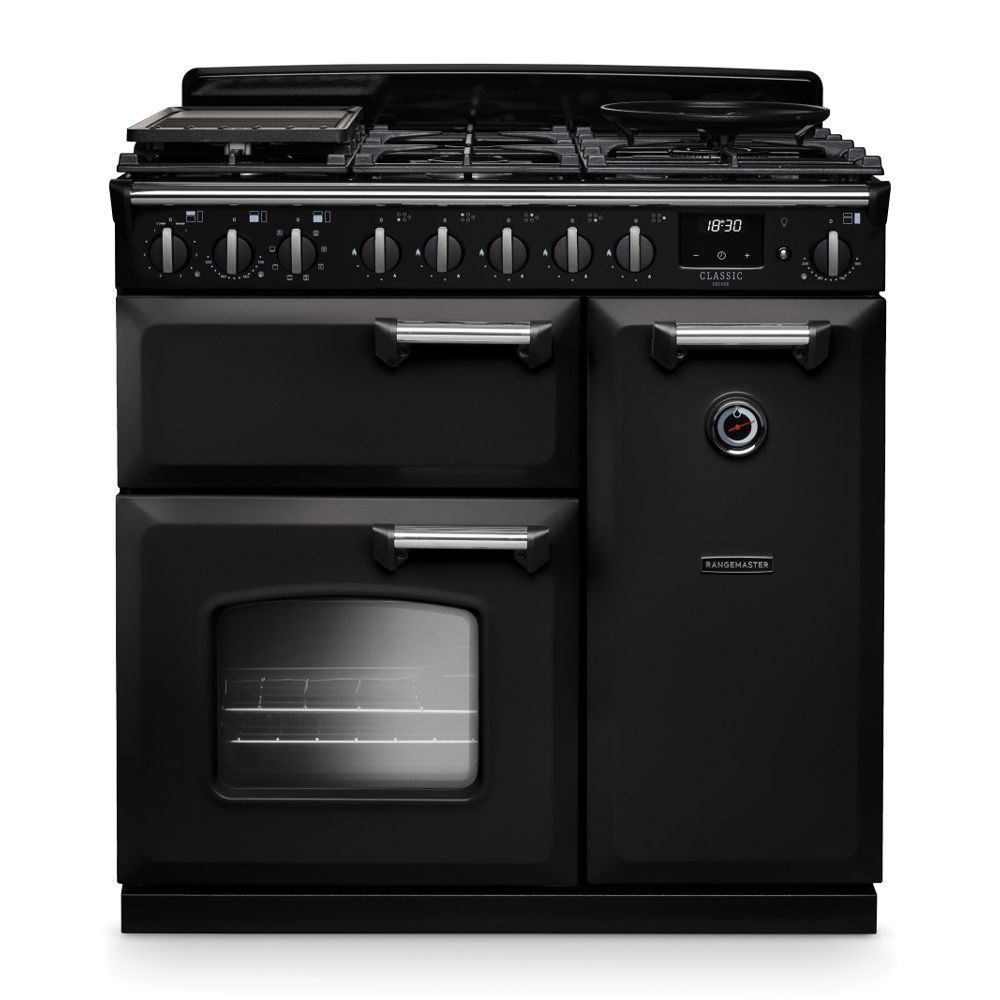 Classic Deluxe 90cm Dual Fuel Black Chrome
