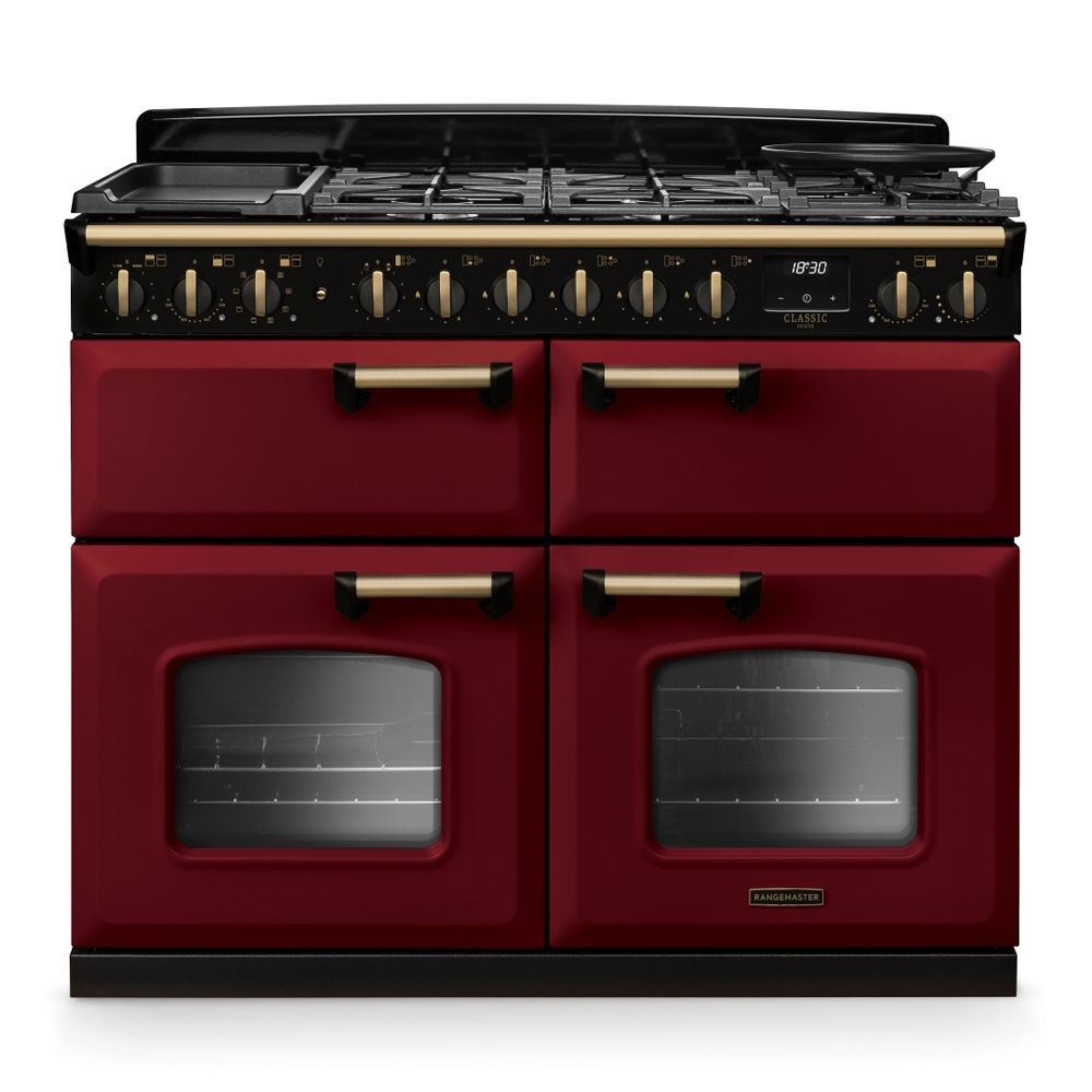Classic Deluxe 110cm BC Dual Fuel Bordeaux Antique Brass