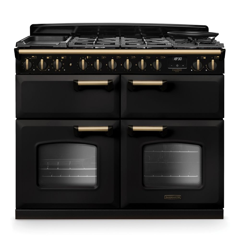Classic Deluxe 110cm BC Dual Fuel Black Antique Brass