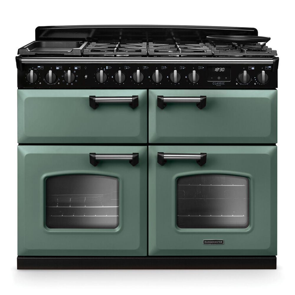 Classic Deluxe 110cm BC Dual Fuel Mineral Green Chrome