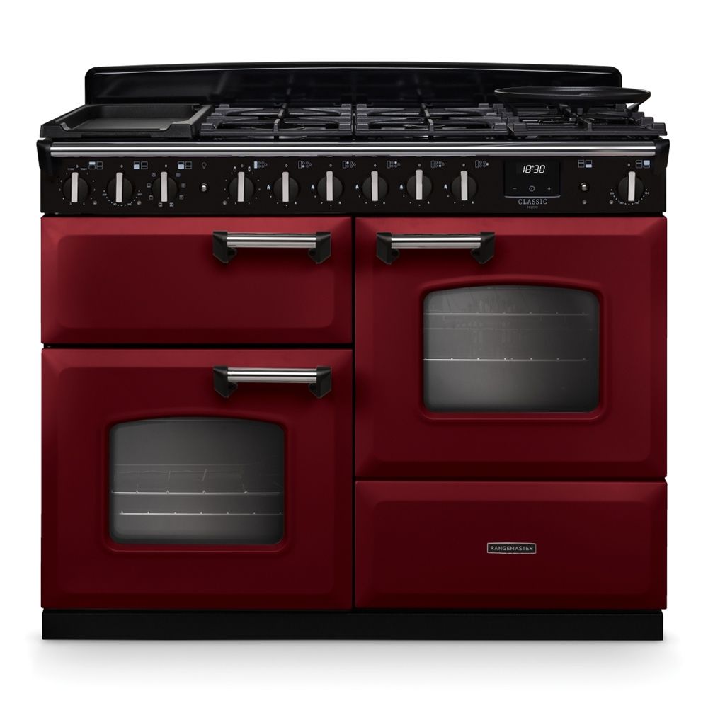 Classic Deluxe 110cm OC Dual Fuel Bordeaux Chrome