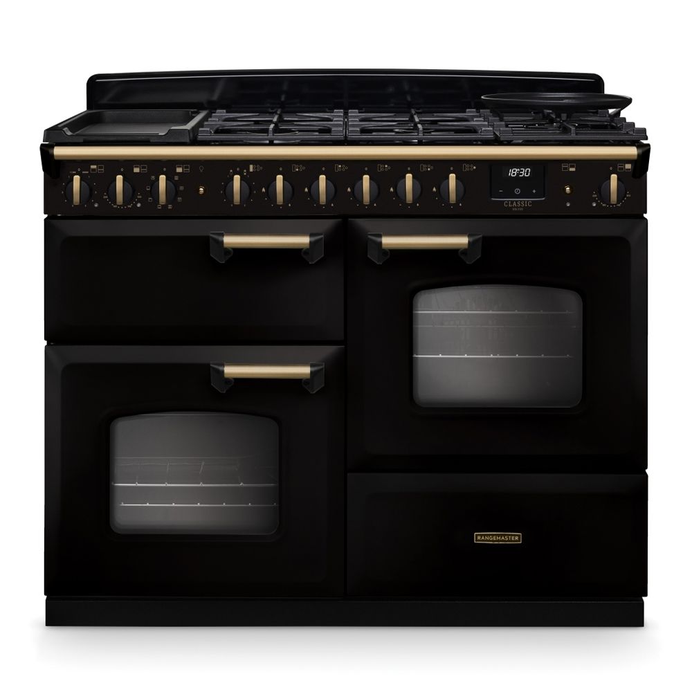 Classic Deluxe 110cm OC Dual Fuel Black Antique Brass