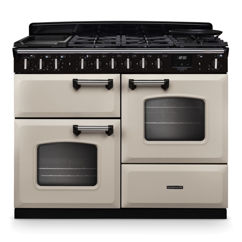 Classic Deluxe 110cm OC Dual Fuel Pale Cream Chrome